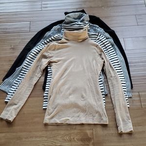 Set of 4 J. Crew turtlenecks